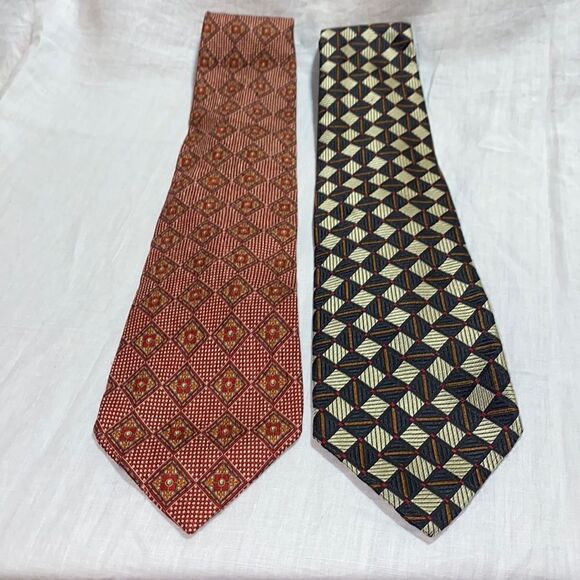 VALENTINO Ties- Lot of 2 Silk Neckties - Picture 1 of 9